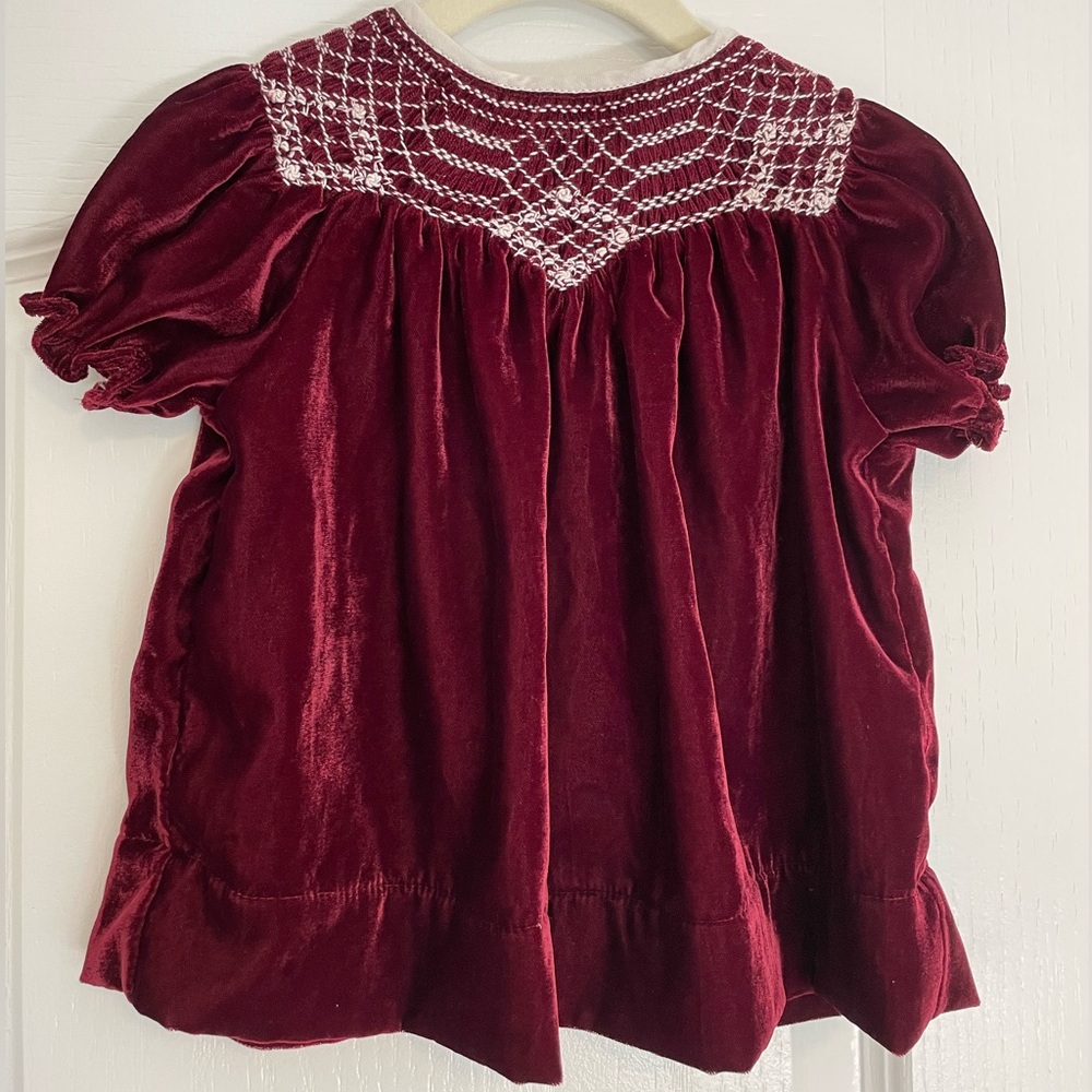 Velvet dress, 6-9months, never worn
